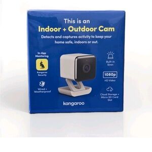 kangaROOS Indoor Outdoor Cam - Black and White